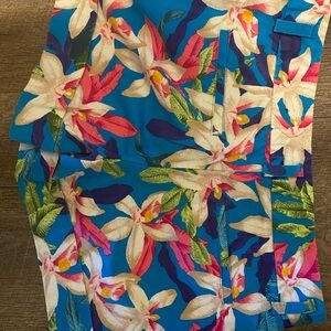 Express Floral Women Shorts - Blue and Pink
